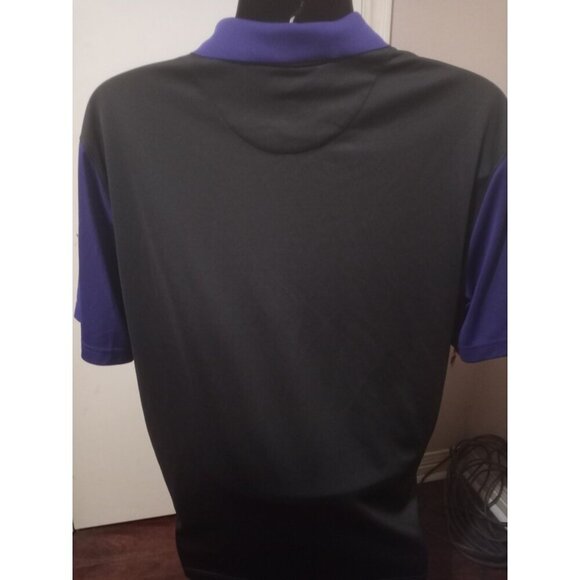 Nike Golf Polo Shirt Mens XL Gray Purple Dri-Fit UNI Iowa Short Sleeve - Picture 5 of 11